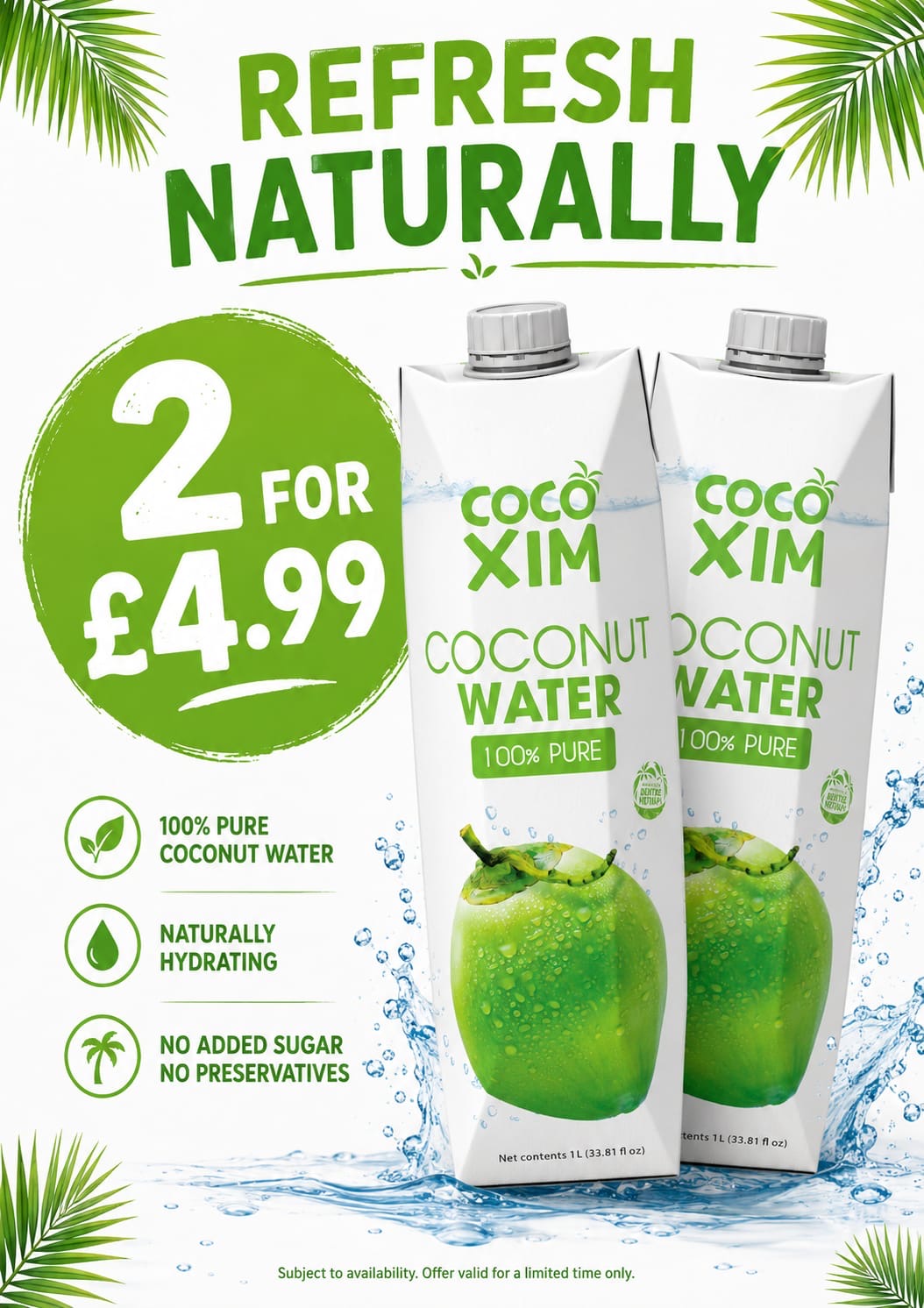 Coconut water 2 for £4.99 by Coco Xim