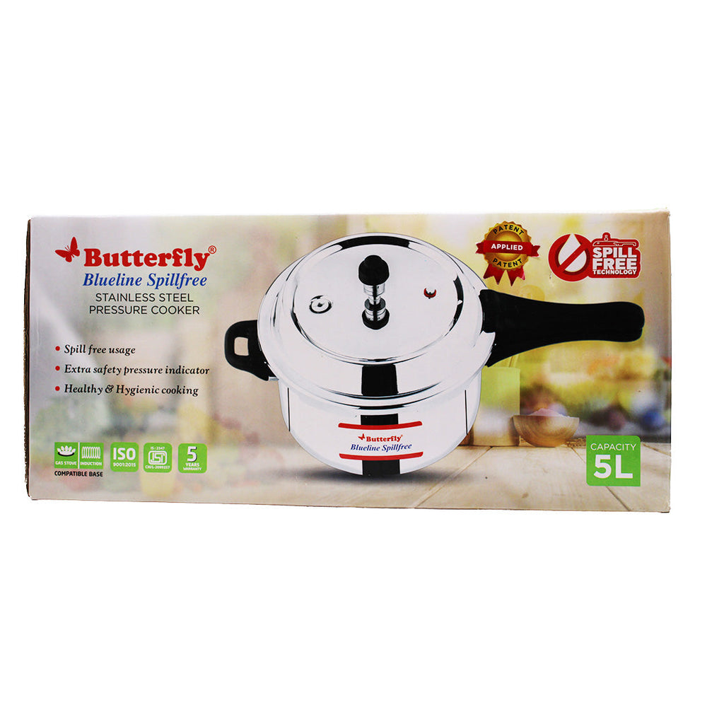 Blueline Spillfree Stainless Steel Pressure Cooker by Butterfly