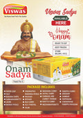 Kerala's Traditional onam Sadhya by Viswas (Serves 5 Person) ￼