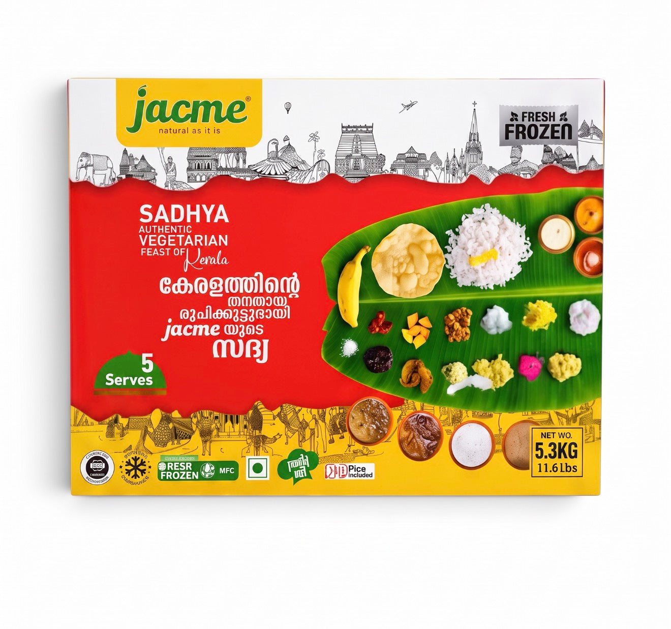Kerala's Traditional Onam Sadhya by Jacme  (Serves 5 Person)￼