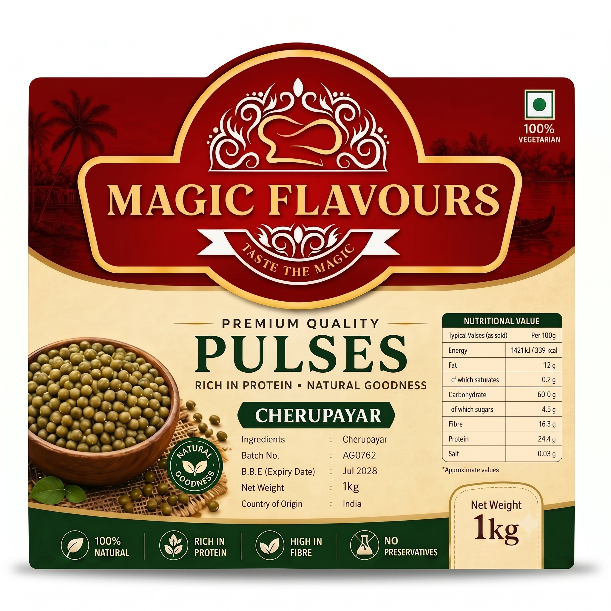 Green Gram (Cherupayar)By Magic Flavours