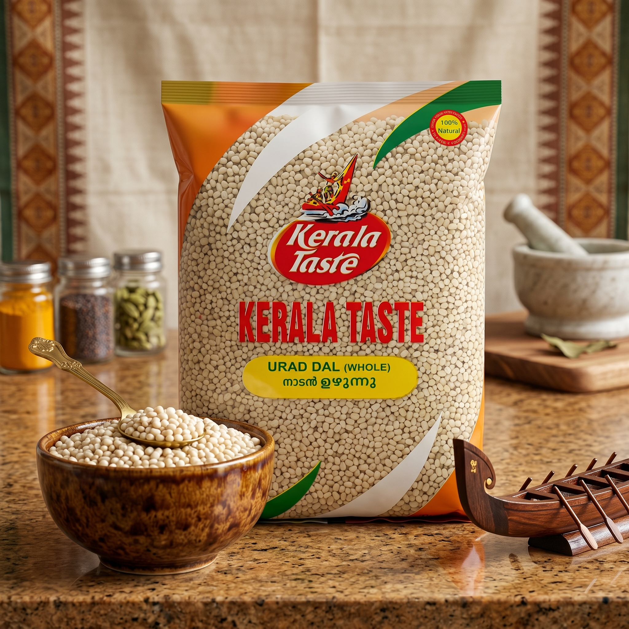 Urad Dal Whole By Kerala Taste - 1kg