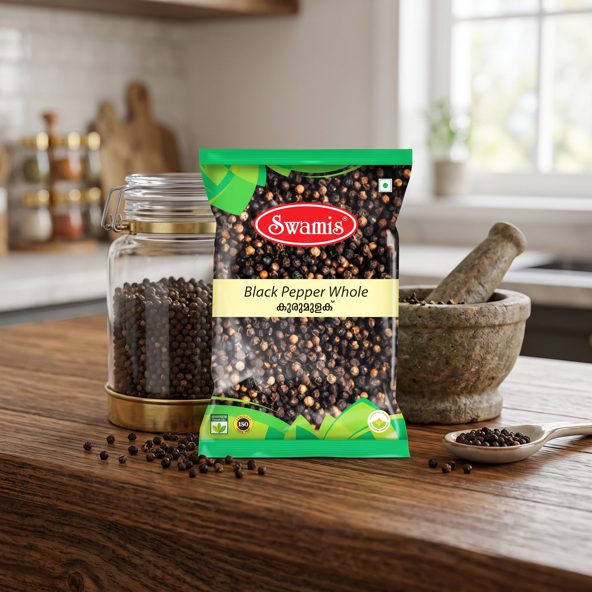 Black Pepper Whole by Swamis  100g