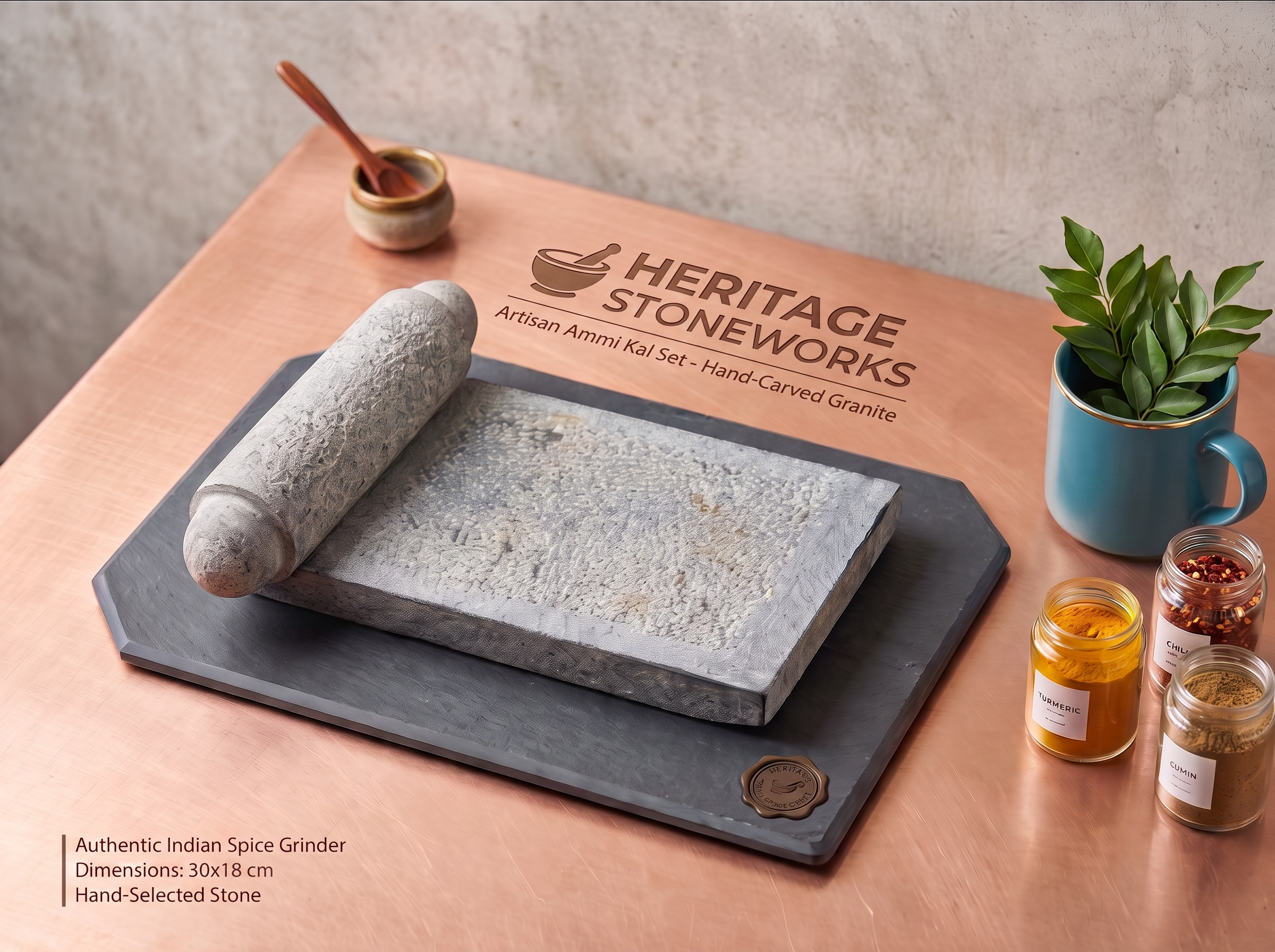 Ammikkallu Traditional Stone Grinder
